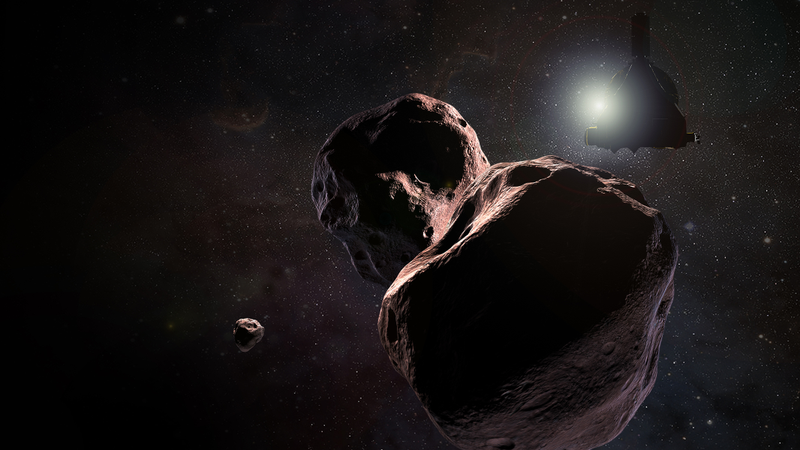 Artist’s impression of New Horizons flying past Ultima Thule.